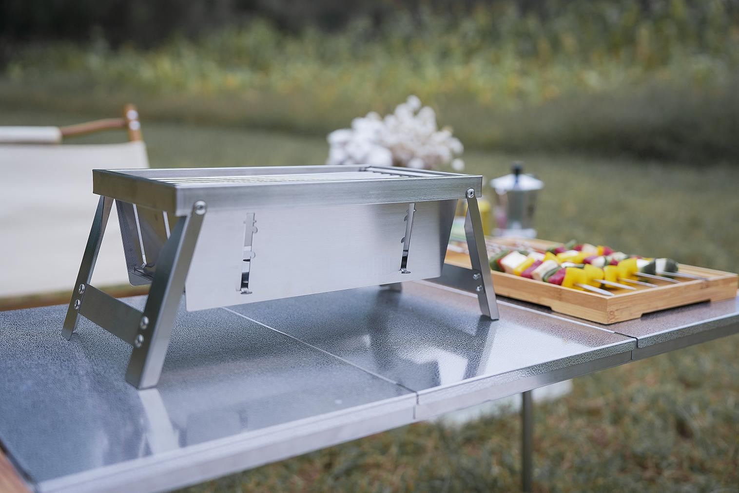 Maliben | Ultimate Camping Style Stainless Steel Foldable Grill