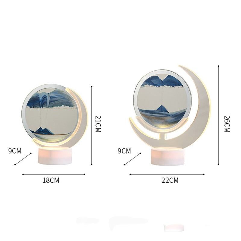 Maliben | Sand Serenity Moon Shape Night Light