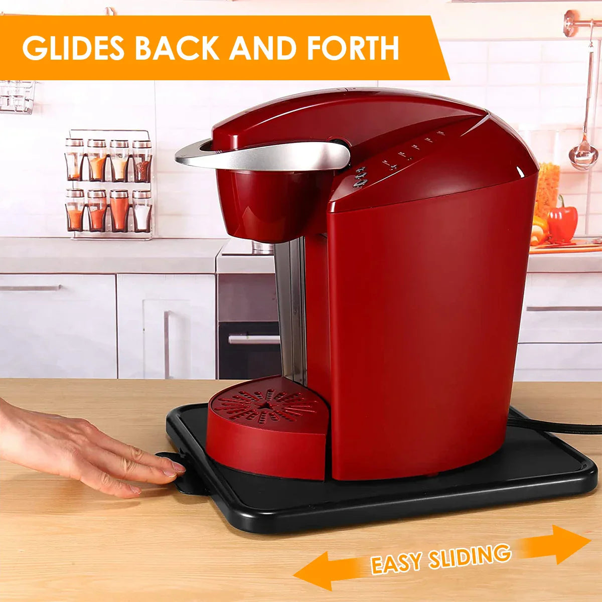 Maliben | Rollova Kitchen Devices Sliding Board | With Wheels & Anti-Slip Surface | Load Capacity Up To 10 Kg | 41 X 30 X 2 Cm
