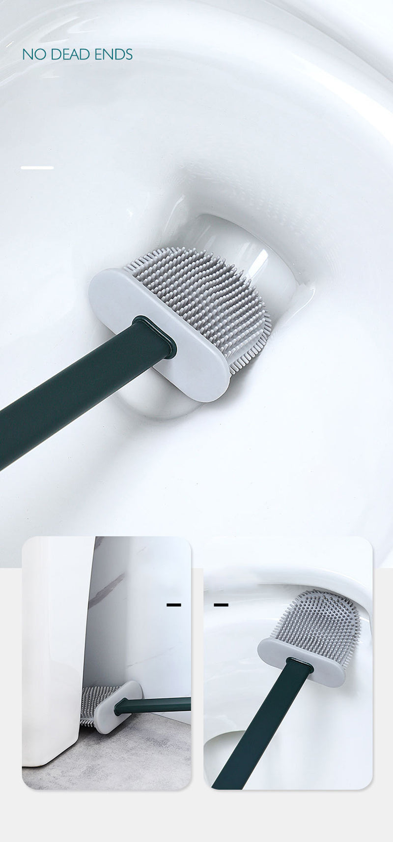Maliben | Toiletpro - Flexible Silicone Brush For Perfect Toilet Cleaning