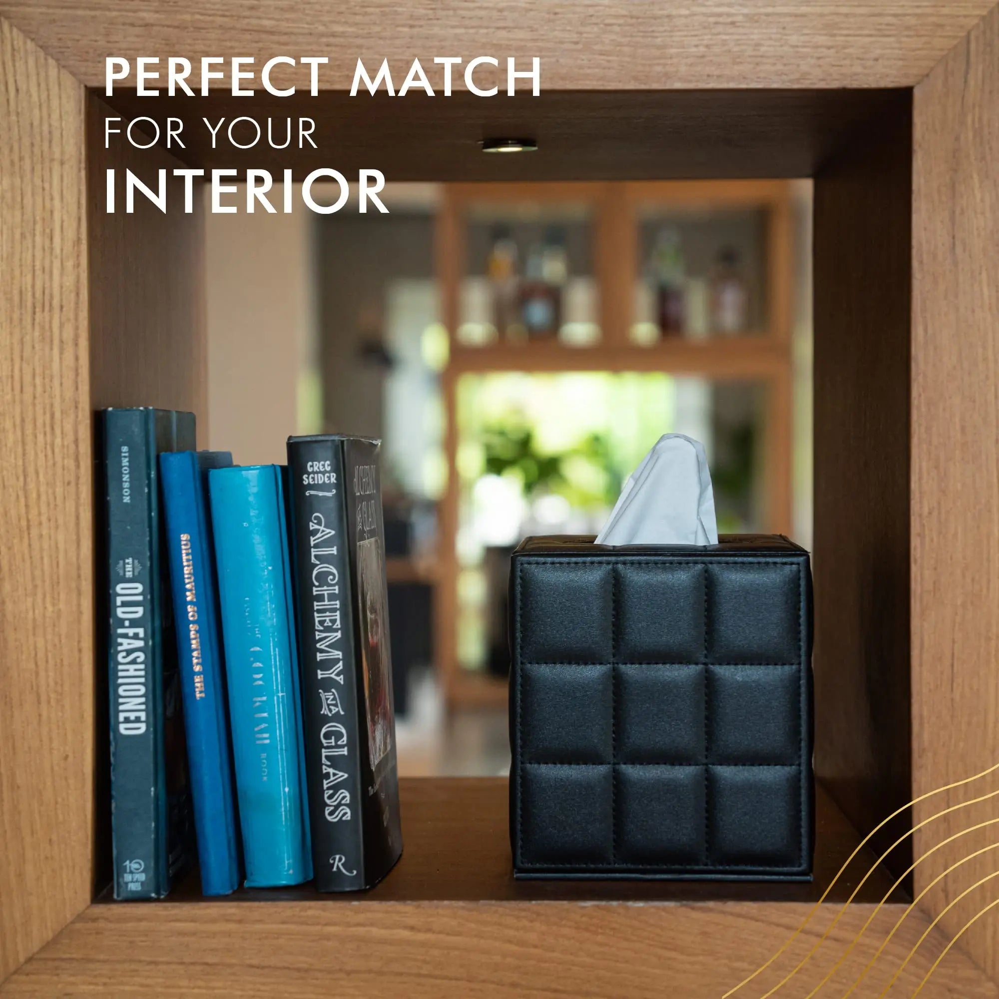 Maliben | Modern Tissue Box Holder Square, Napkin Holder Pump Paper Case Dispenser, Facial Tissue Box Cover for Home Bathroom Office Desk