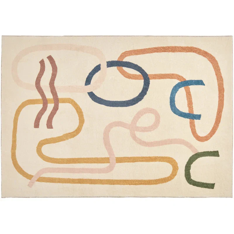 Maliben | Japanese Minimalist Large Area Rug Soft Fluffy Nonslip For Living Room And Bedroom