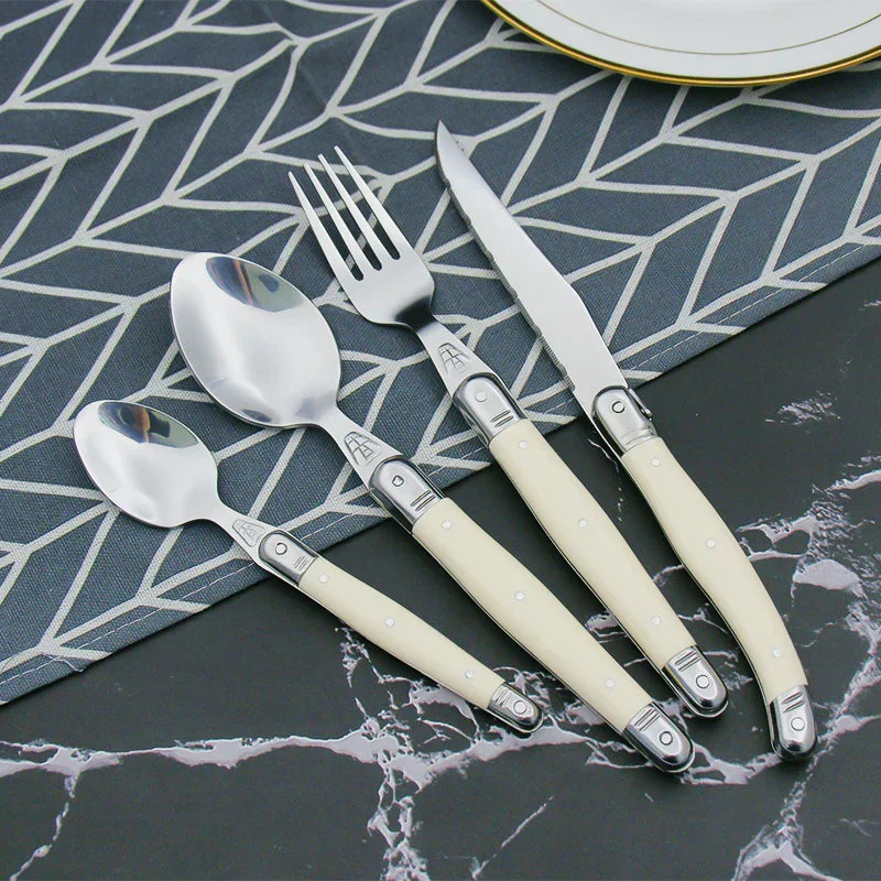 Maliben | IvoryElegance – Luxury Laguiole Cutlery Set with Timeless Style