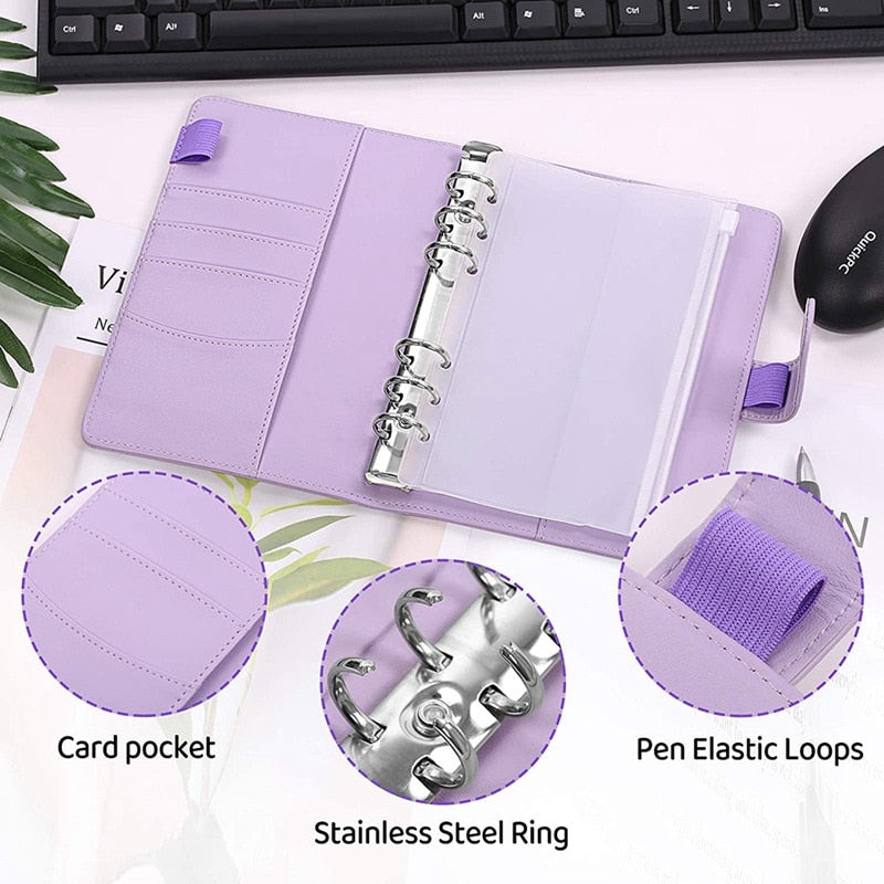 Maliben | Financial Planner Leather Multi Pocket Bill Organizer Notebook