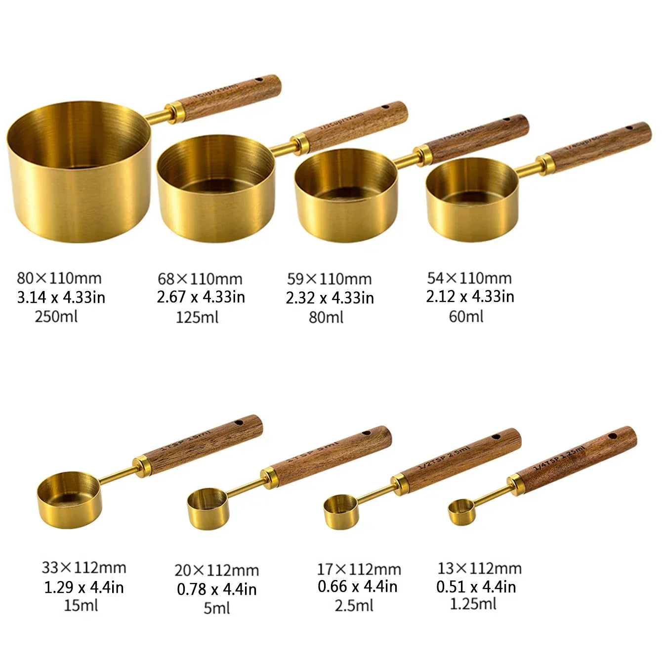 Maliben Lyra Measuring Cups & Spoon Set