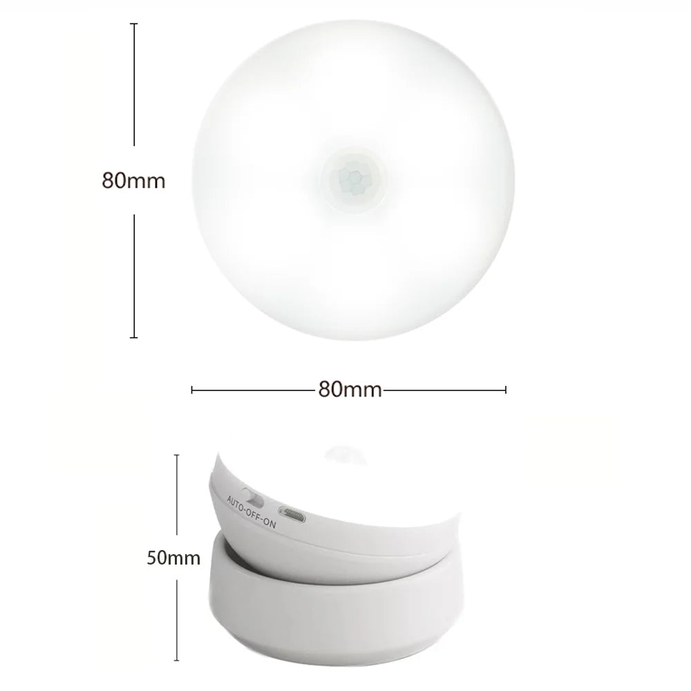 Maliben | Lumiflex360 Led Night Light | Motion Sensor | 360° Rotatable | Rechargeable | Magnetic & Wireless