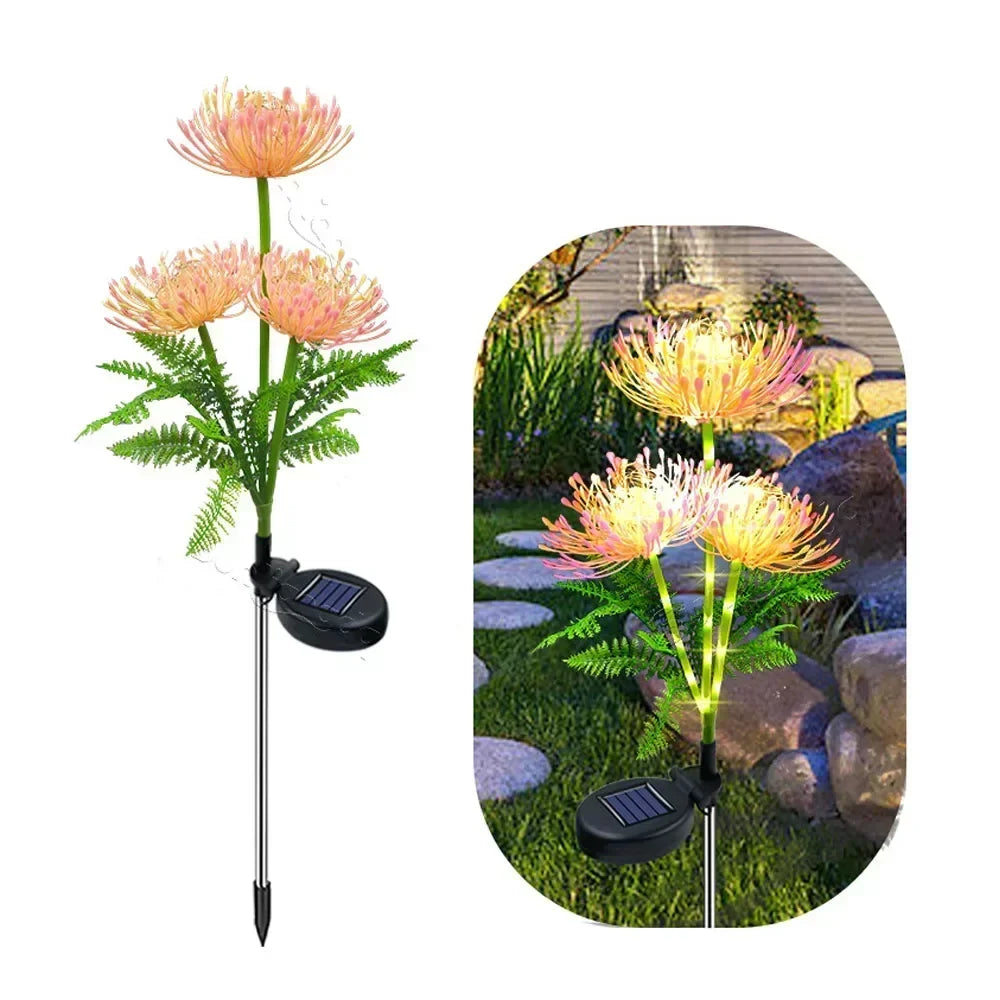 Maliben | Soft Pink Glow Solar Led Flower Garden Light