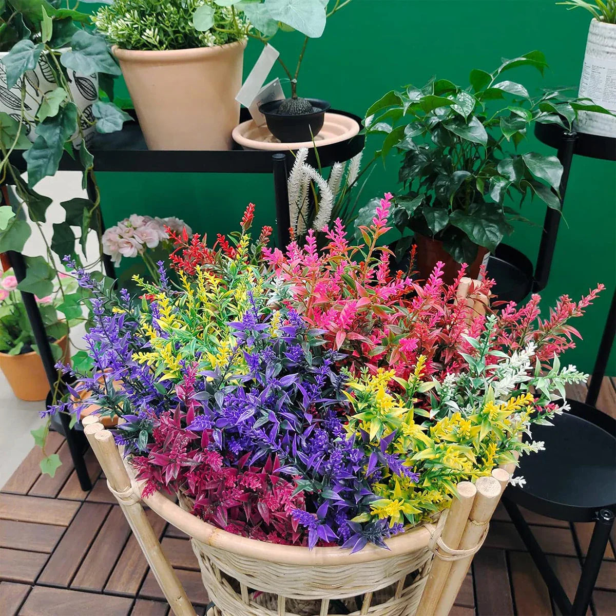 Maliben | Florabell 12 Piece Set Artificial Lavender | Artificial Plants For Weddings, Vases, Garlands & Decoration | For Indoor & Outdoor