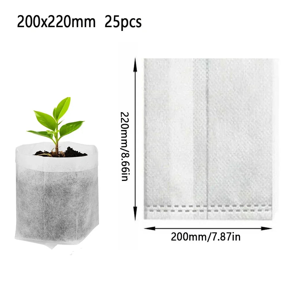 Maliben | Plant Bags Biogrow | Biodegradable | Breathable & Root-Friendly | Set Of 25–100