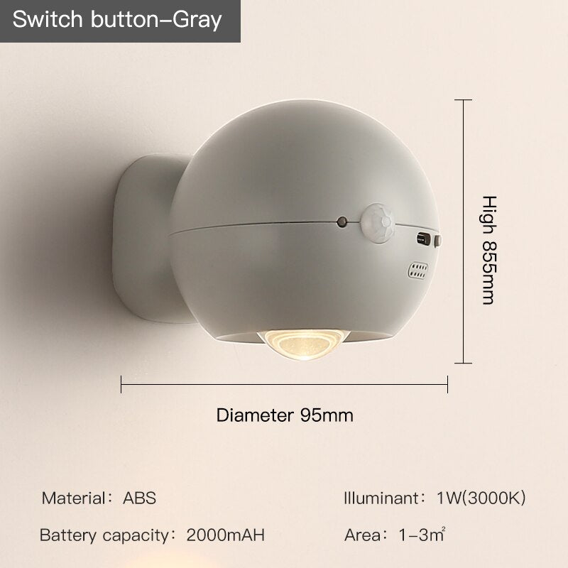 Maliben | Eye Project Motion Sensor Rechargeable Wall Lamp