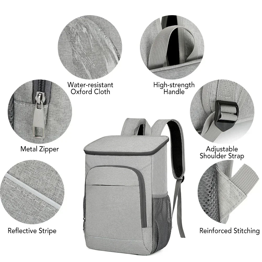 Maliben | Frostopak Cooler Backpack 30l | Leakproof & Insulated | For Camping, Hiking & Picnics | Oxford Fabric