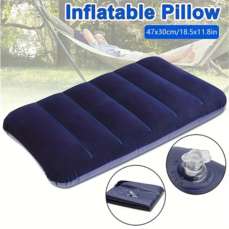 Maliben | Inflatable Travel Pillow 47x30 Cm | Foldable & Lightweight | Airnest Outdoor Air Cushion For Camping & Air Travel
