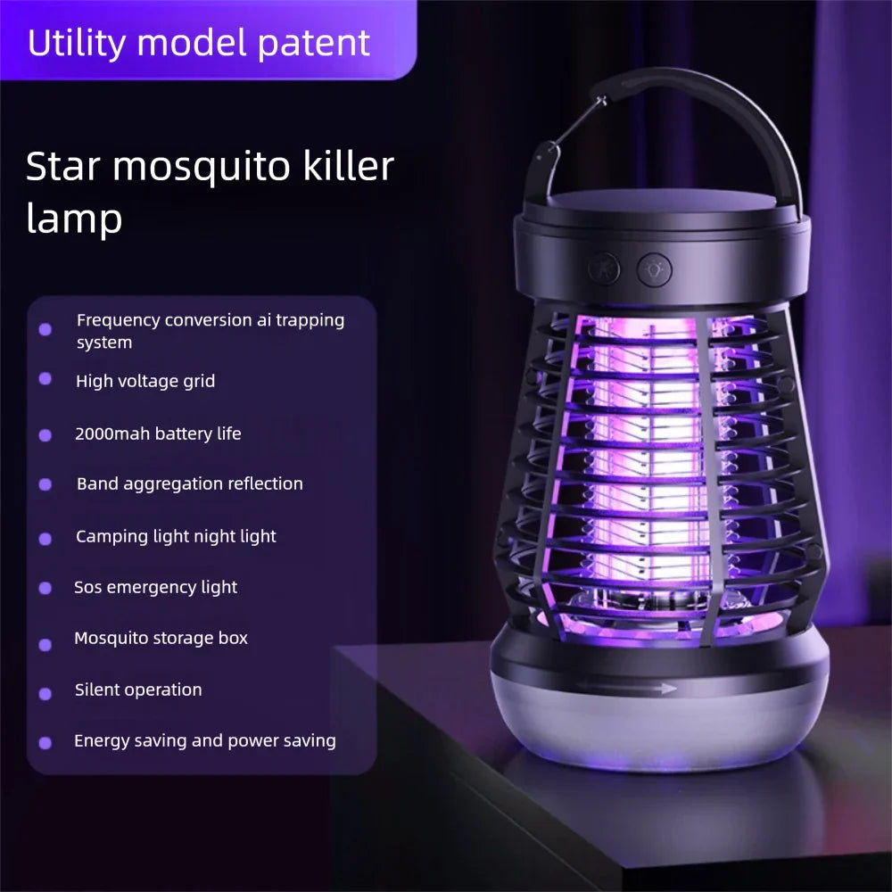 Maliben | Mosquito Lamp Lumava Pro | 4-In-1 Camping Light With Insect Killer & Sos Function | Rechargeable With Usb-C & 2000 Mah Battery