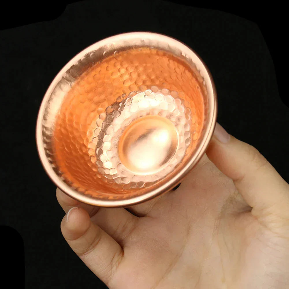 Maliben | Nepalese Pure Copper Water Preparation Bowl Handmade Hammer Pattern Holy Water Bowl For Buddha Buddhism Accessories