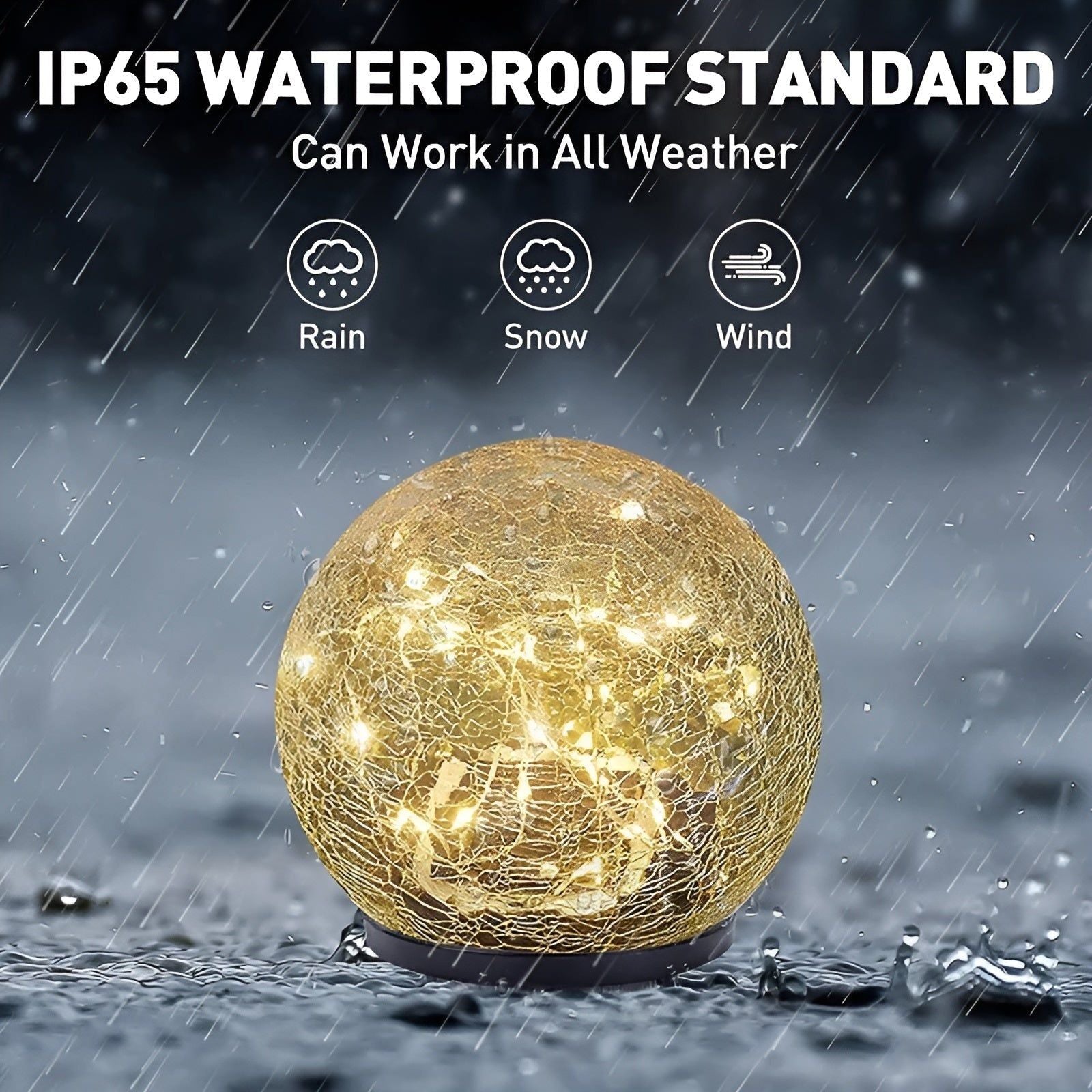 Maliben | Lumora Solar Garden Light | Warm White Led Light | Automatic & Ip65 Waterproof | Broken Glass Design