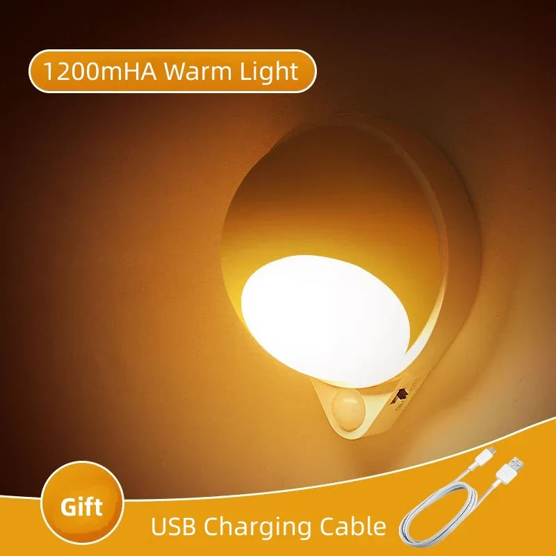 Maliben | Intelligent Led Night Light Glowmate 360 | 360° Rotatable | Motion Sensor | Usb Rechargeable