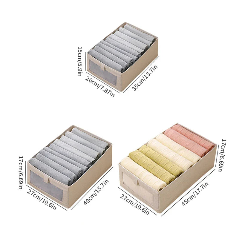 Maliben | Dress Storage Box With ViewIng Window | Foldable & Breathable | Vistalino Linen Box in M/L/Xl