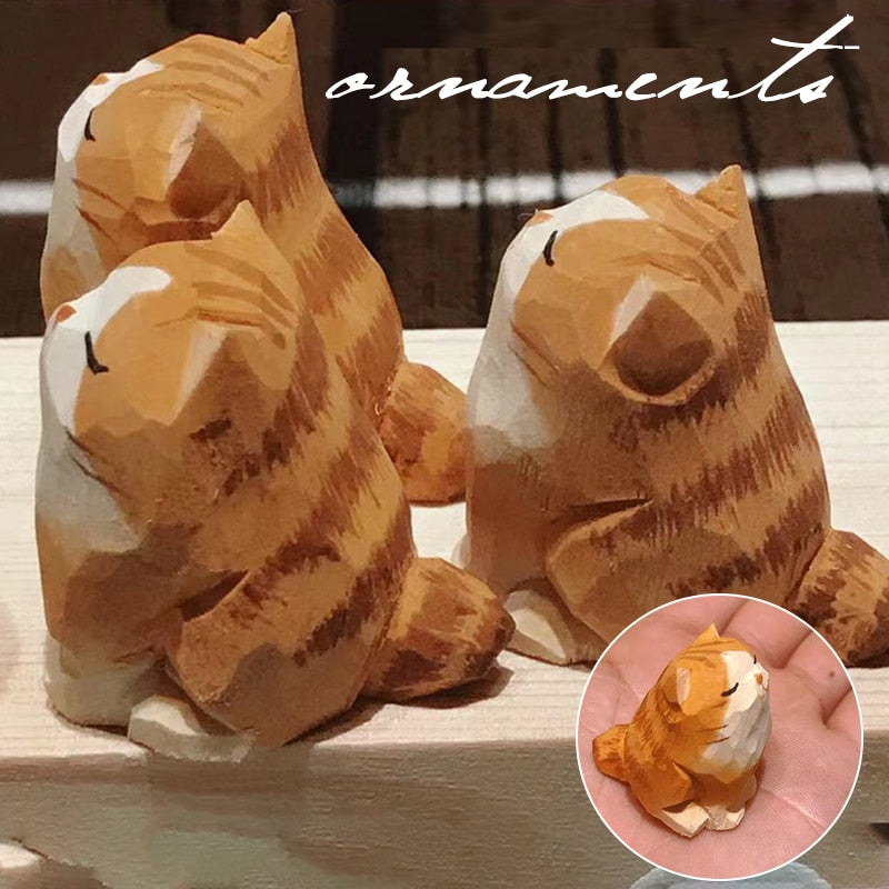 Maliben | Handmade Wooden Cute Pet Figurines