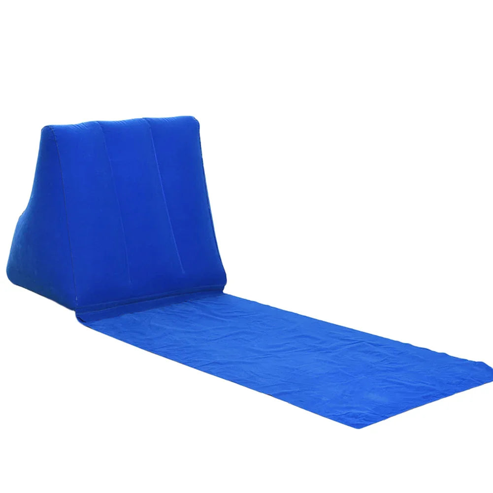 Maliben | Inflatable Beach Mat With Backrest | Foldable & Comfortable | Airlounge Travel & Camping Lounge Pillow