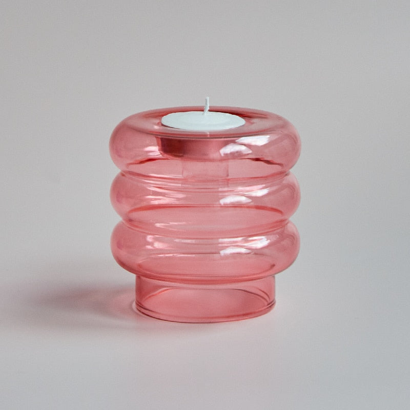 Maliben | Dual Glass Spiral Candle Holder