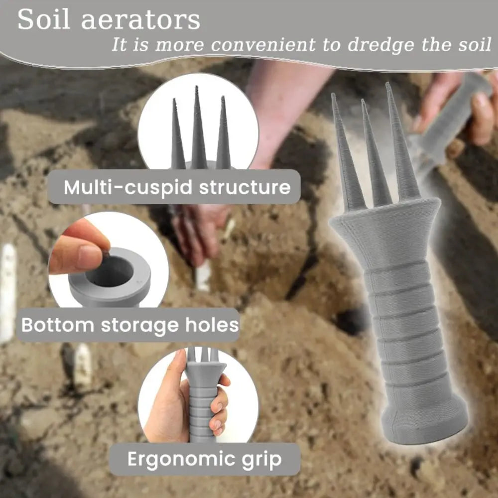 Maliben | Aergrow Hand-Aerator Made Of Plastic | Compact & Effective | 14.7 × 5 Cm | For Lawns, Beds & Plant Areas