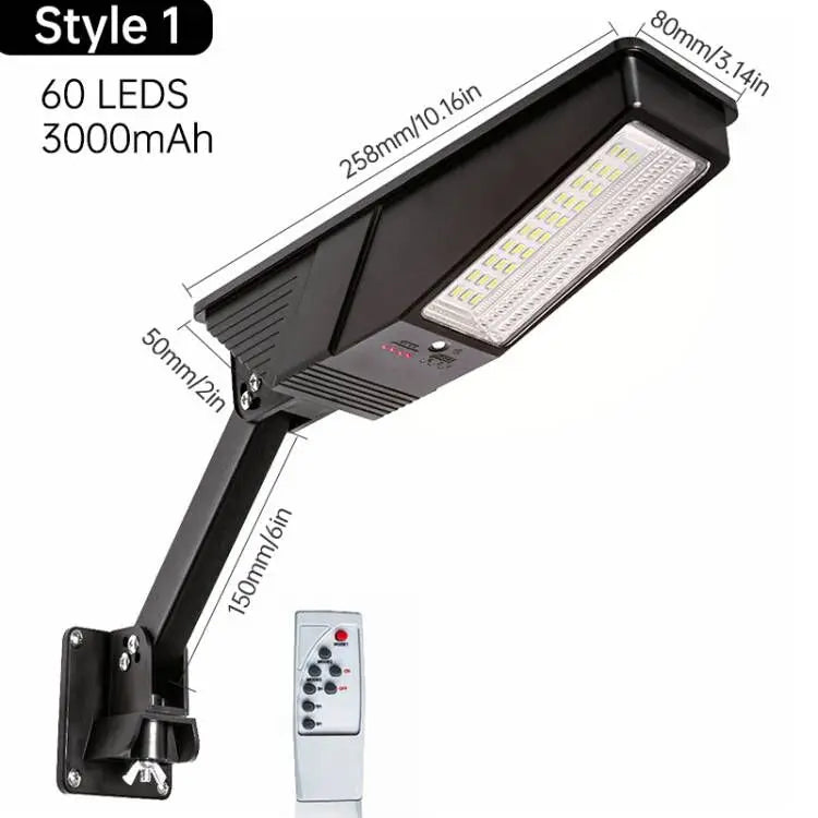Maliben | Heliotrax Solar Street Lamp With Remote Control | 138 Leds | 3 Light Modes | Ip65 Waterproof | For Garden, Driveway & Yard