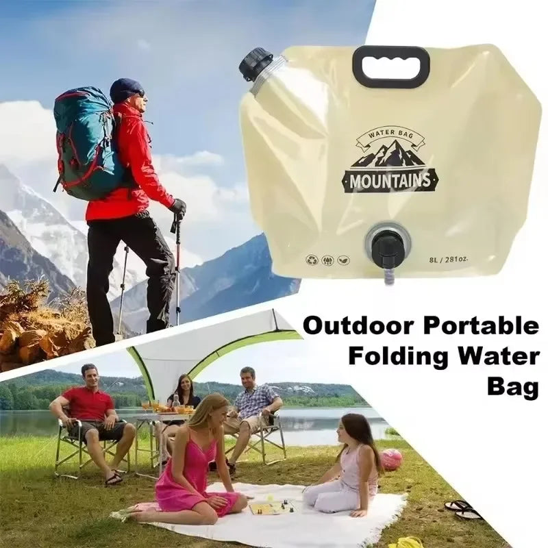 Maliben | Hydrapakx Foldable Water Carry Bag 8 L | With Handle & Spout | For Camping, Hiking & Outdoor