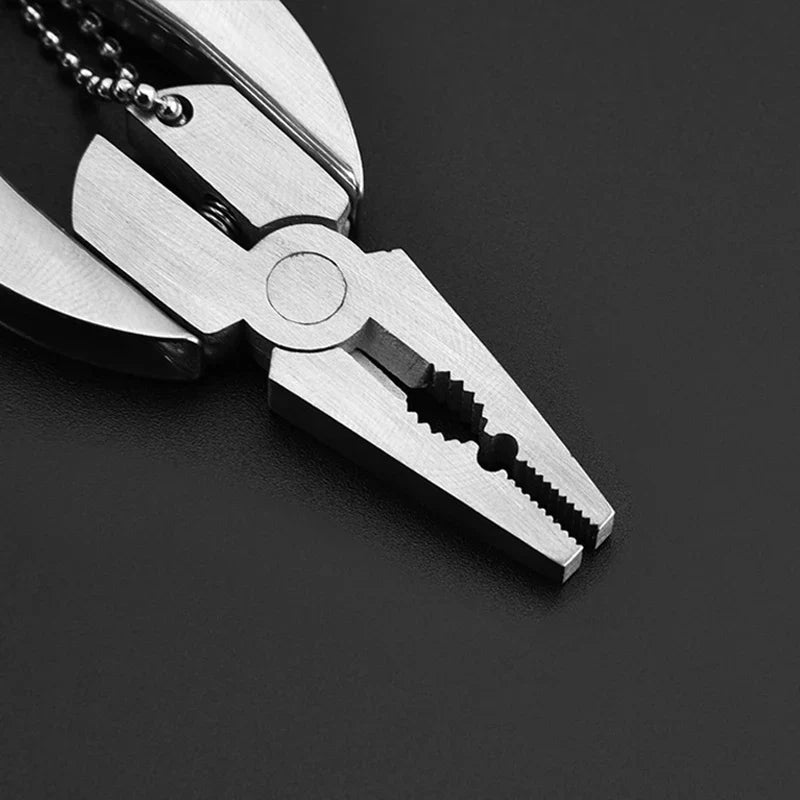 Maliben | Mini-Multitool Trekmate | Folding Pliers With Knife | Keychain Format | Outdoor & Camping