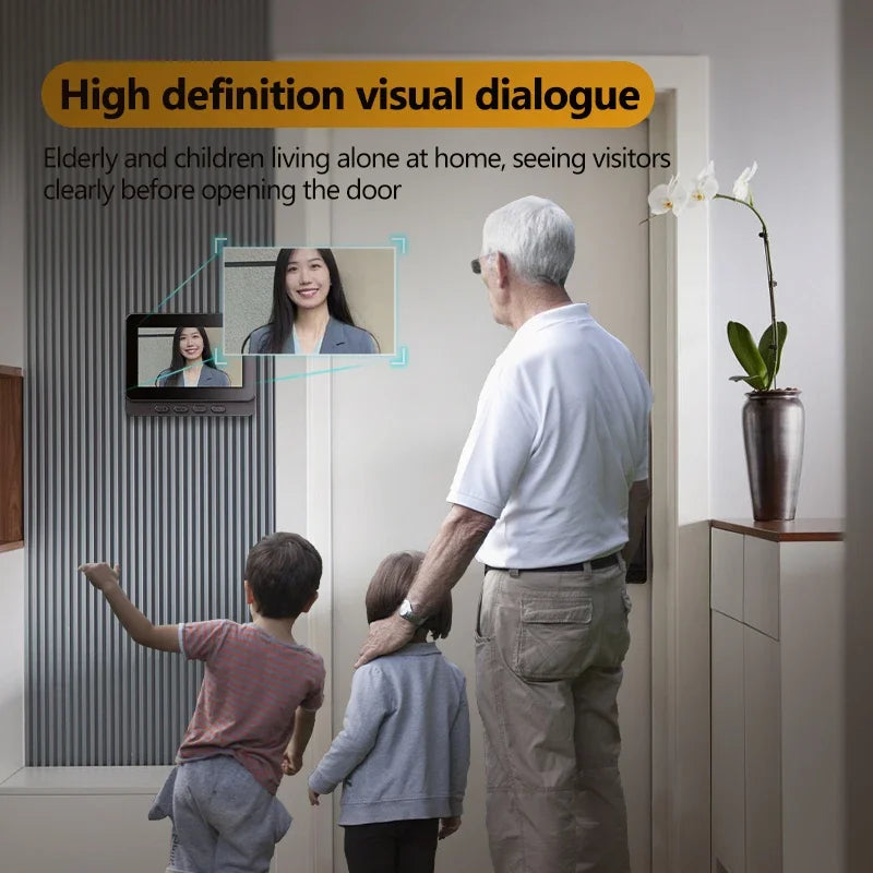 Maliben | Wireless Video Doorbell With Intercom & Night Hd Vision – 4.3” Ips Display, Waterproof
