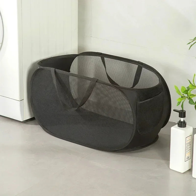 Maliben | Laundry Basket Faltix | Pop-Up Design | With Side Pocket & ReinfOrced Frame | Single or With Double Separation
