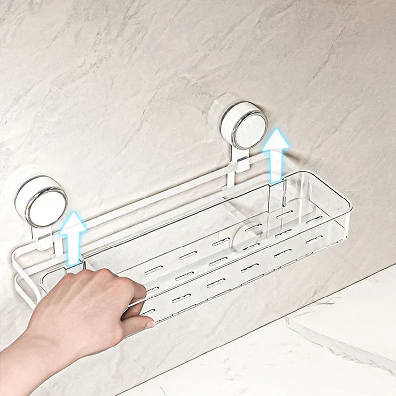 Maliben | Wall Shelf With Suction Cup | No Drilling | Shelf For Bathroom & Kitchen | Multifunctional