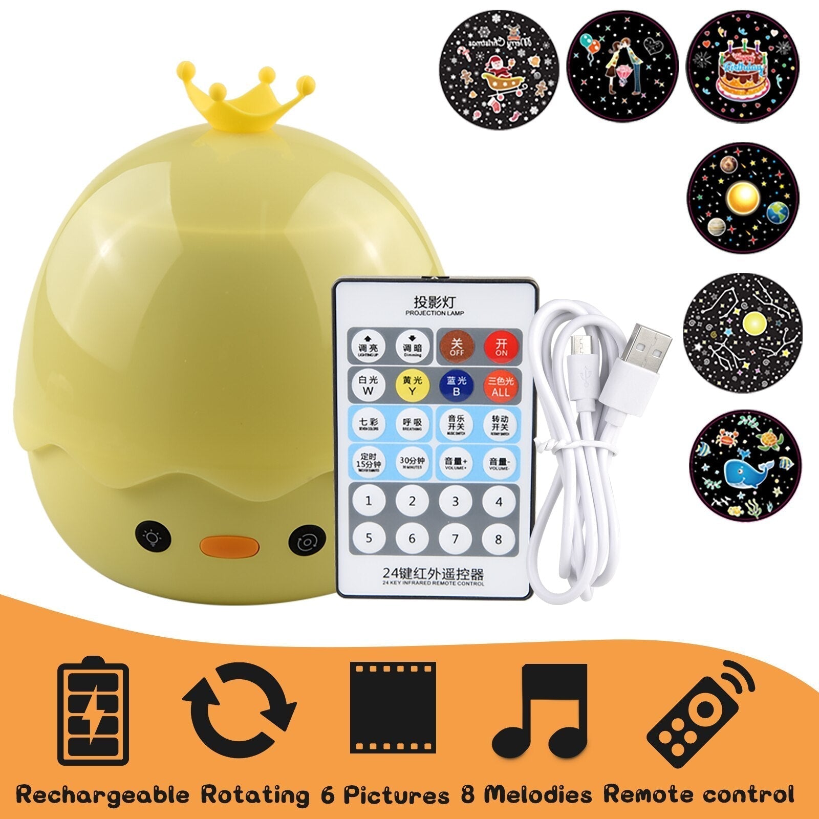 Maliben | Rotating Deer Music Star Projector Night Lamp