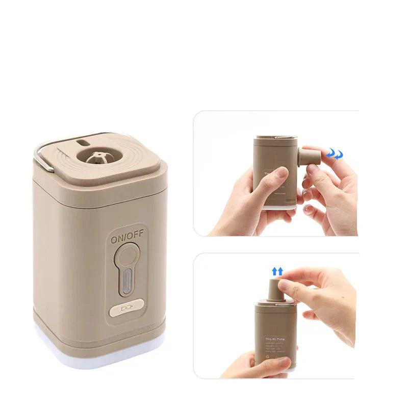 Maliben | Outdoor Air Pump Aeroblow Mini | Electric & Usb Rechargeable | Portable & Cordless | For Air Mattresses & Vacuum Bags
