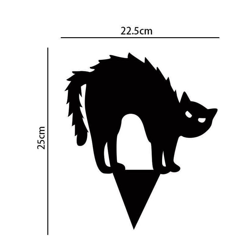Maliben | 3pcs Black Cat Garden Ornaments