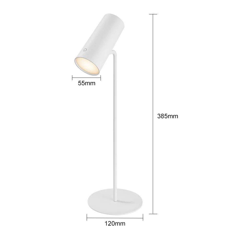 Maliben | Lumora Led Table Lamp With Touch Dimming | Eye-Friendly & Rechargeable | Usb-C | 2000 Mah Battery | For Desk, Bedside Table & Decor