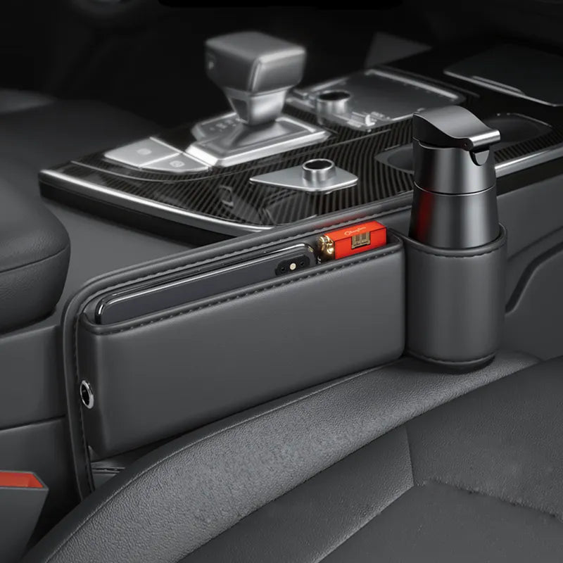 Maliben | Universal Leather Seat Gap Cup Holder Car Organizer