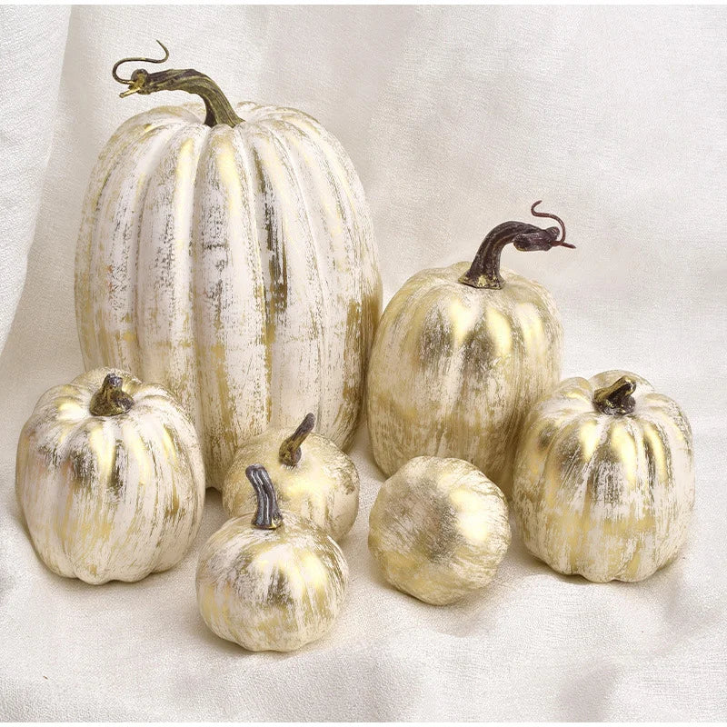 Maliben | Decorative Pumpkins Pumpkincharm | 7-Piece Set | Autumn & Halloween Decor | Lightweight & Reusable
