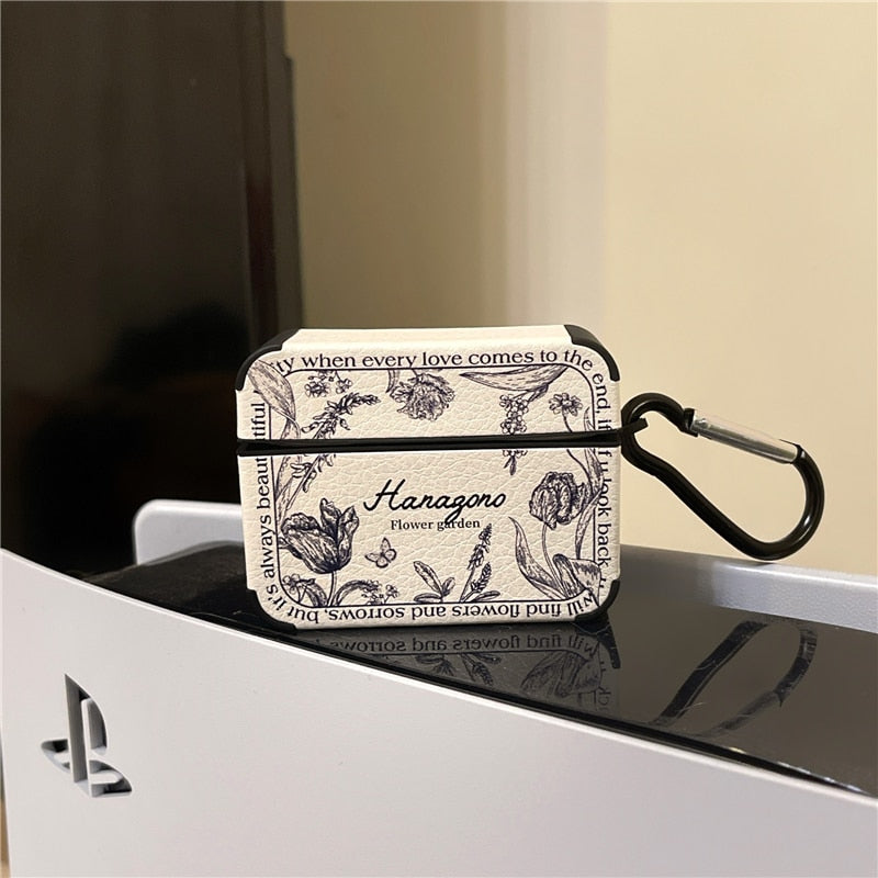 Maliben | Artistic Flower Leather Airpods Case