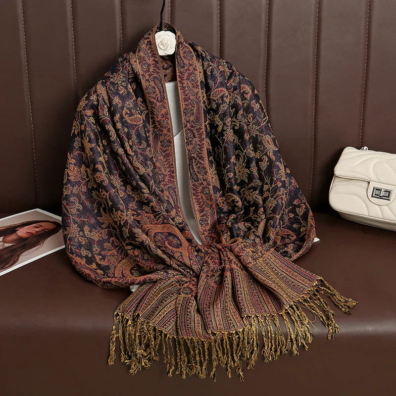 Maliben | Élégancea | Women's Scarf | Cashmere Feel | 70 × 190 Cm | Luxury Print & Warm