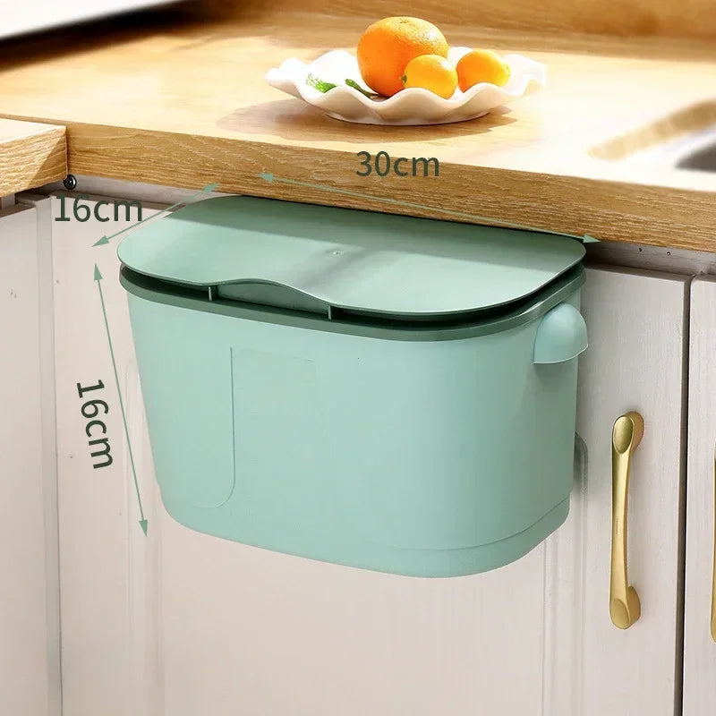Maliben | Wall Bin Cleanvero | With Lid | Hanging & Space-Saving | For Kitchen & Bathroom | Large Volume