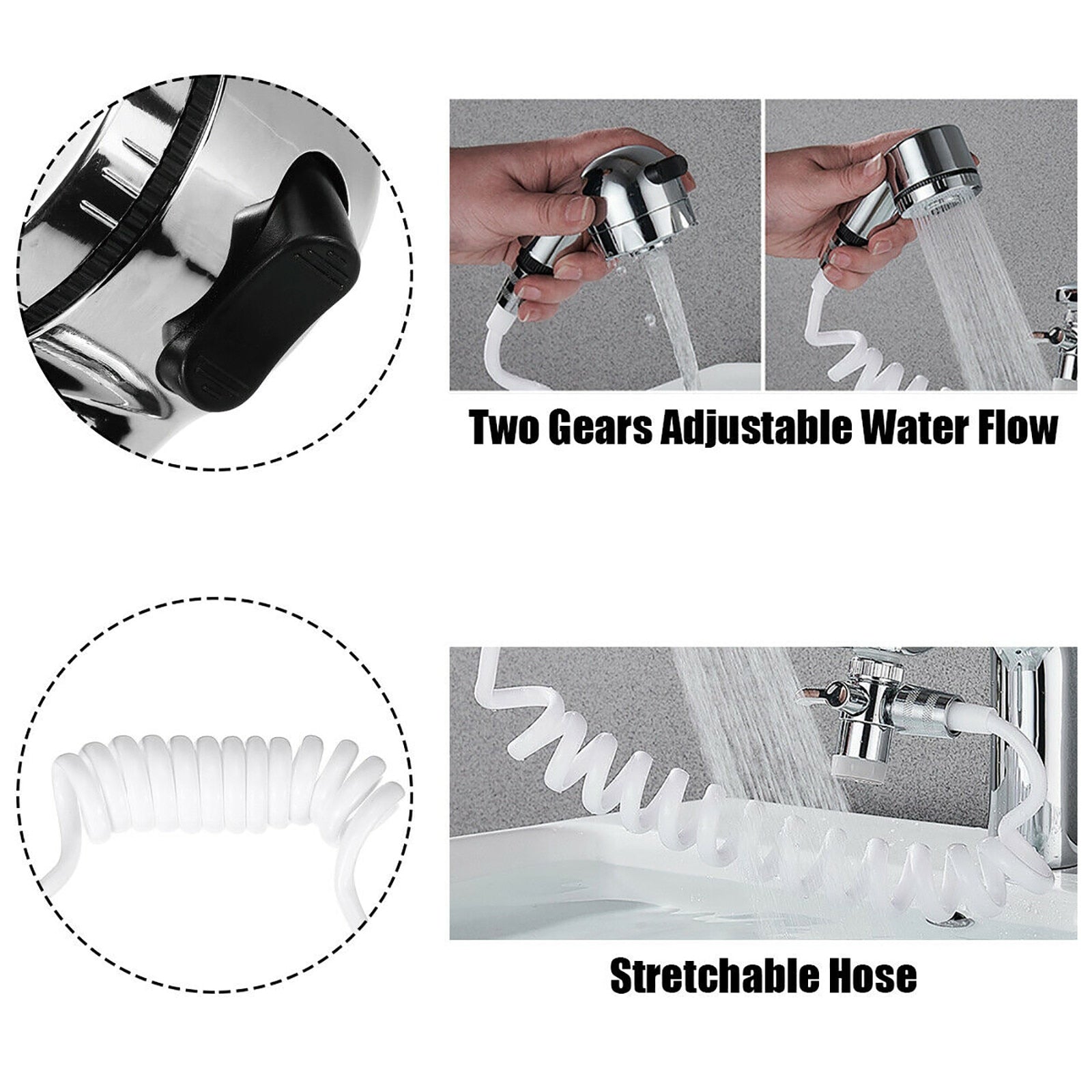 Maliben | All-In-One Easy Clean Adjustable Bathroom Set