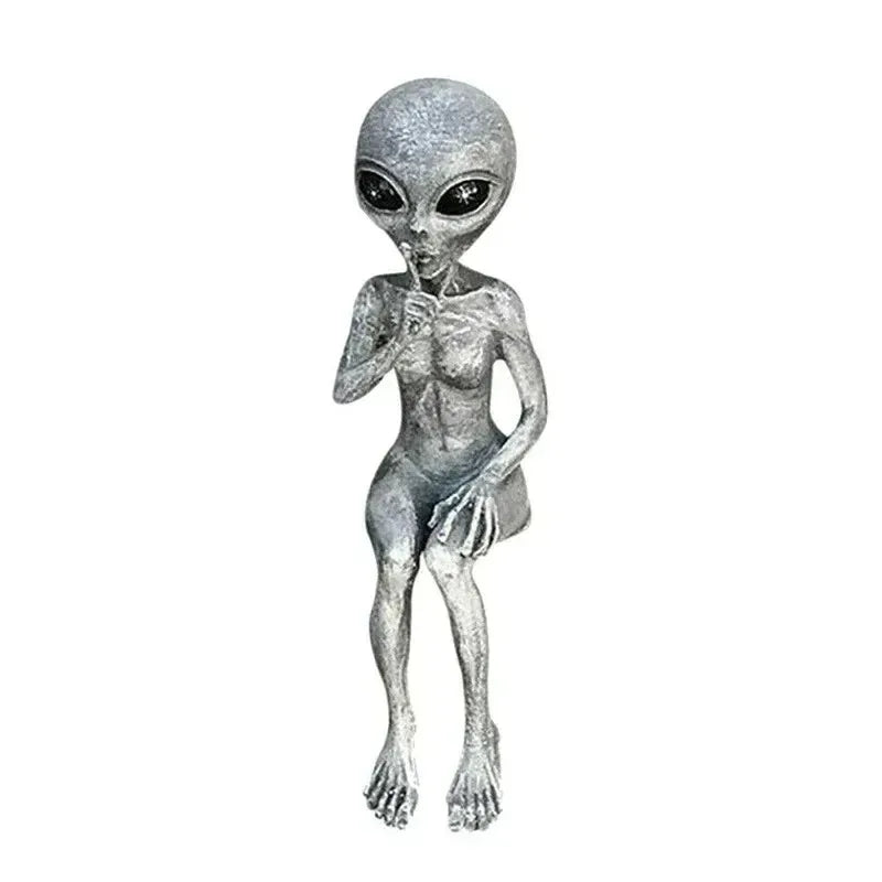 Maliben | Alien Resin Statue Ufo Figurine For Garden Decoration