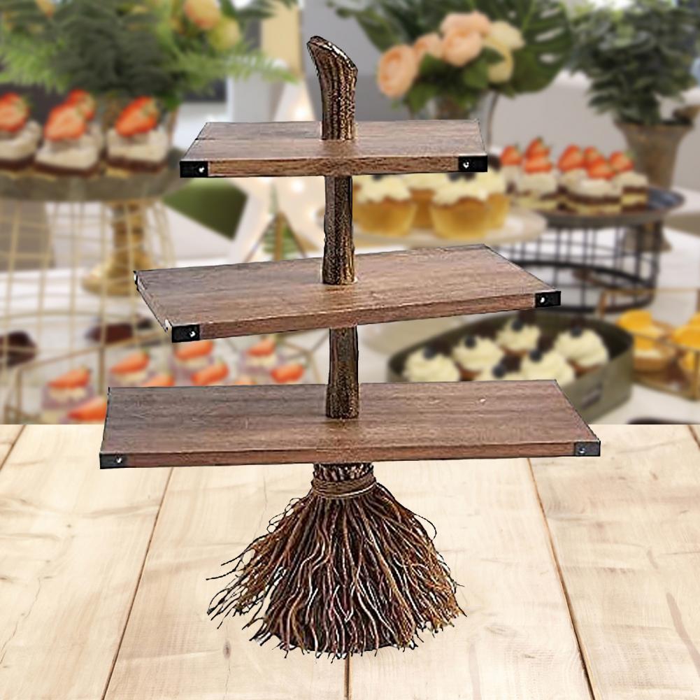 Maliben | 3-Tiered Witch Broom Shape Stand