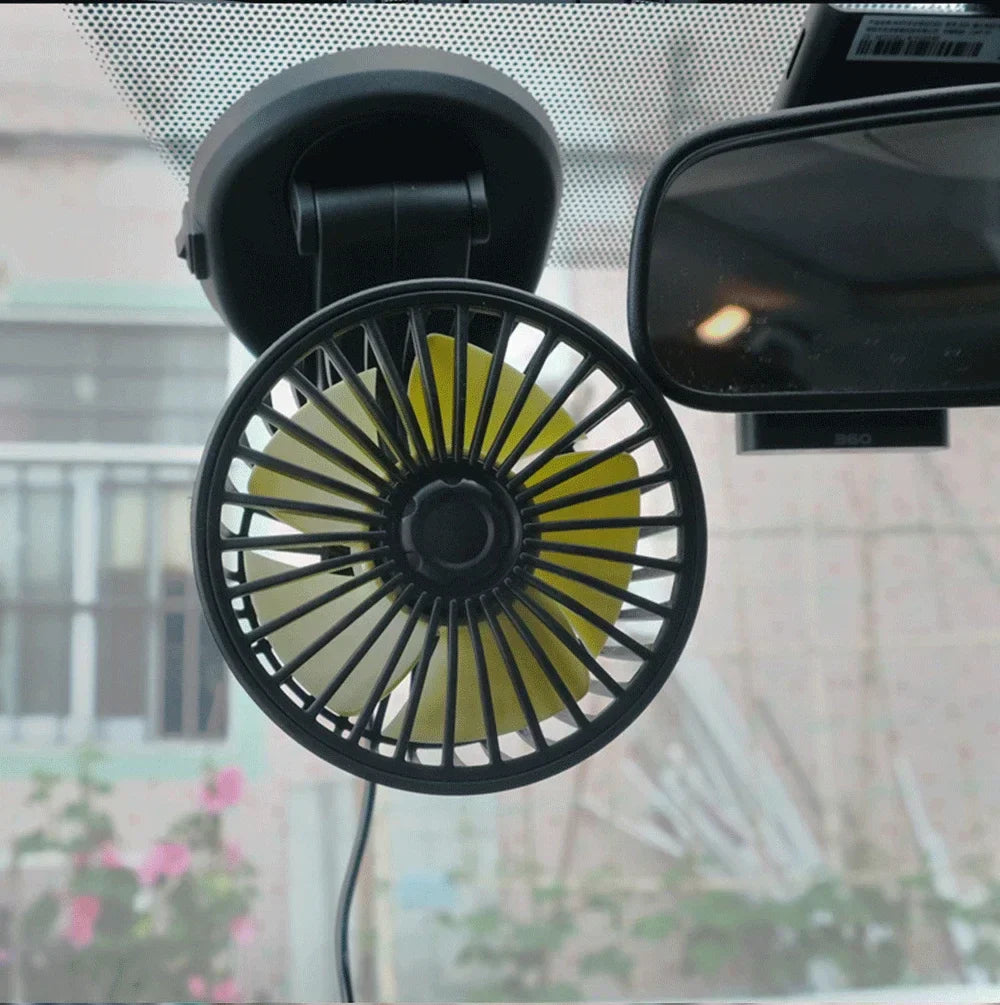 Maliben | VentOro Auto Fan 12v/24v/5v | Usb or Cigarette Lighter | Rotatable & Compact | For Car, Truck, Suv, Motorhome & Office