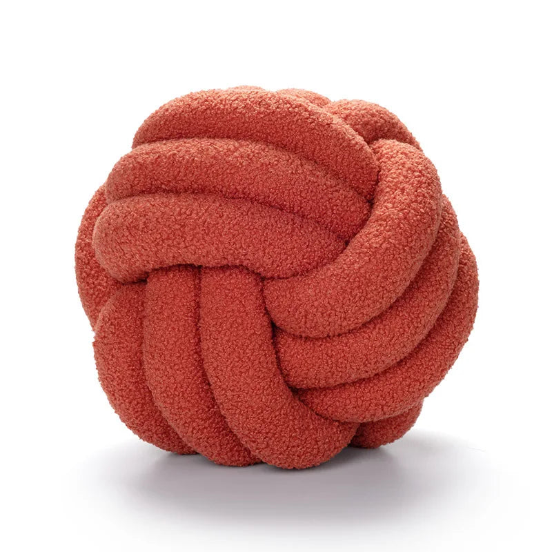 Maliben | Throw Pillow - Cozy - Hand-Knotted Ball - Sheepskin