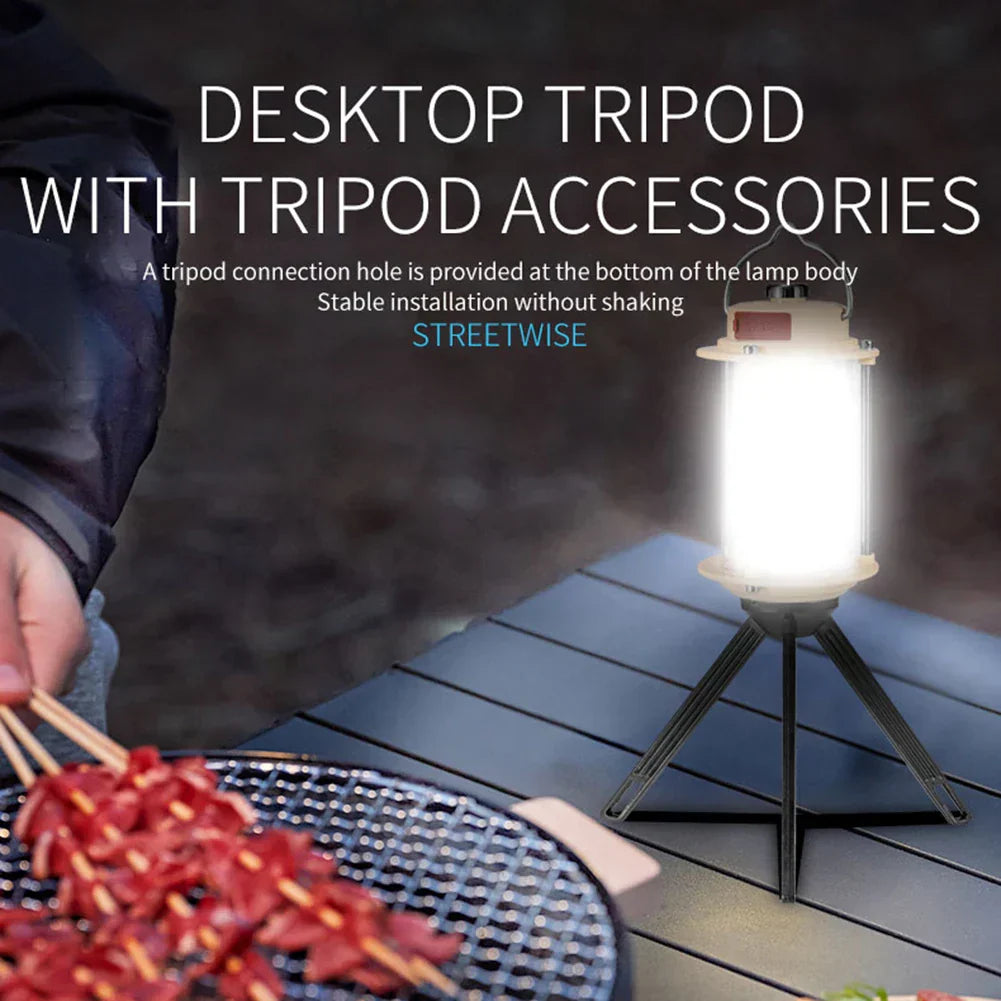 Maliben | Portable Rechargeable Dimmable Hanging Tripod Flashlight Lantern