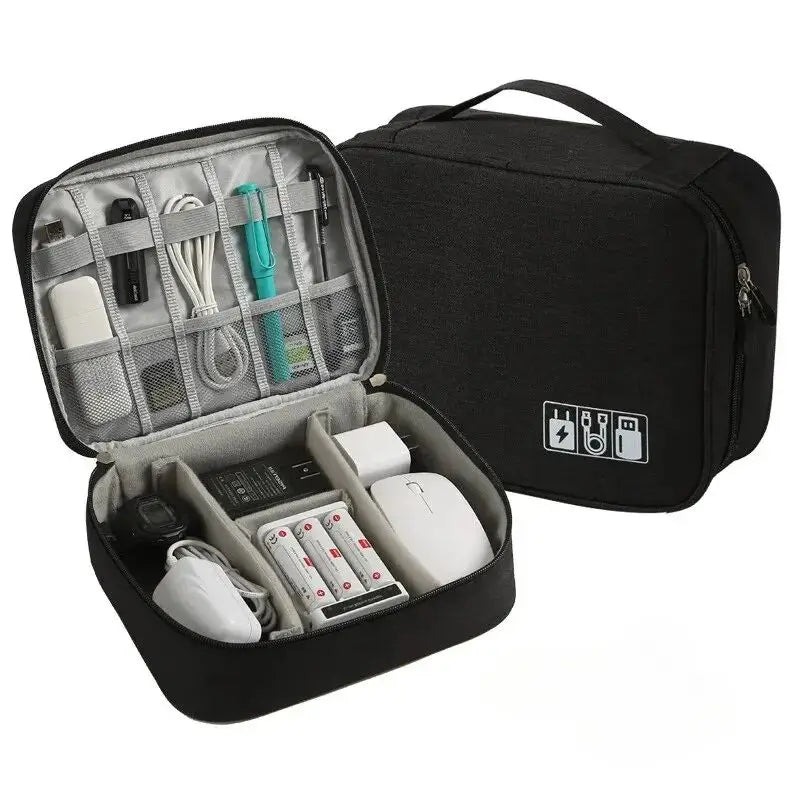 Maliben | Orgazip Tech Organizer | Large Cable Bag For Travel | Waterproof & Multifunctional | For Power Banks, Cables & Accessories