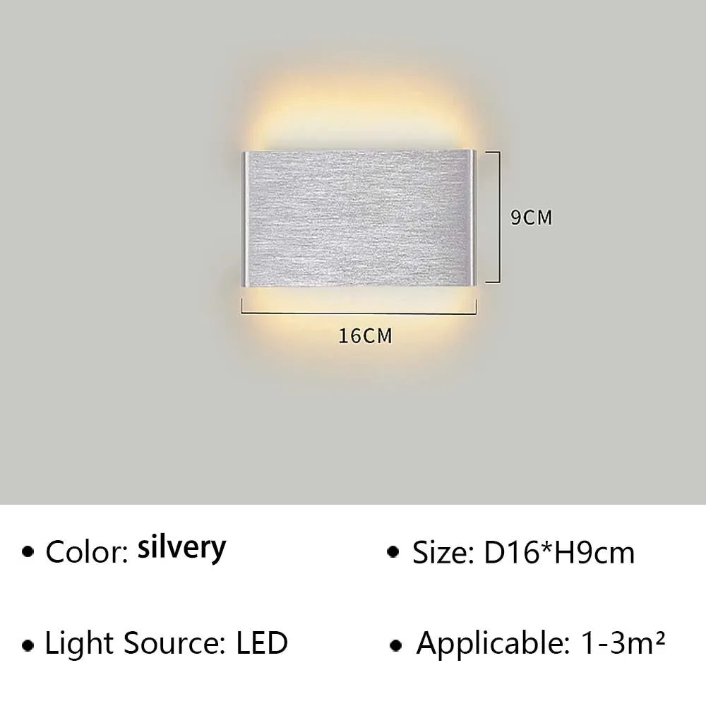 Maliben | Lumiera Modern Led Wall Lamp | Stylish Design | Warm White Light For Bedroom, Hallway & Bathroom