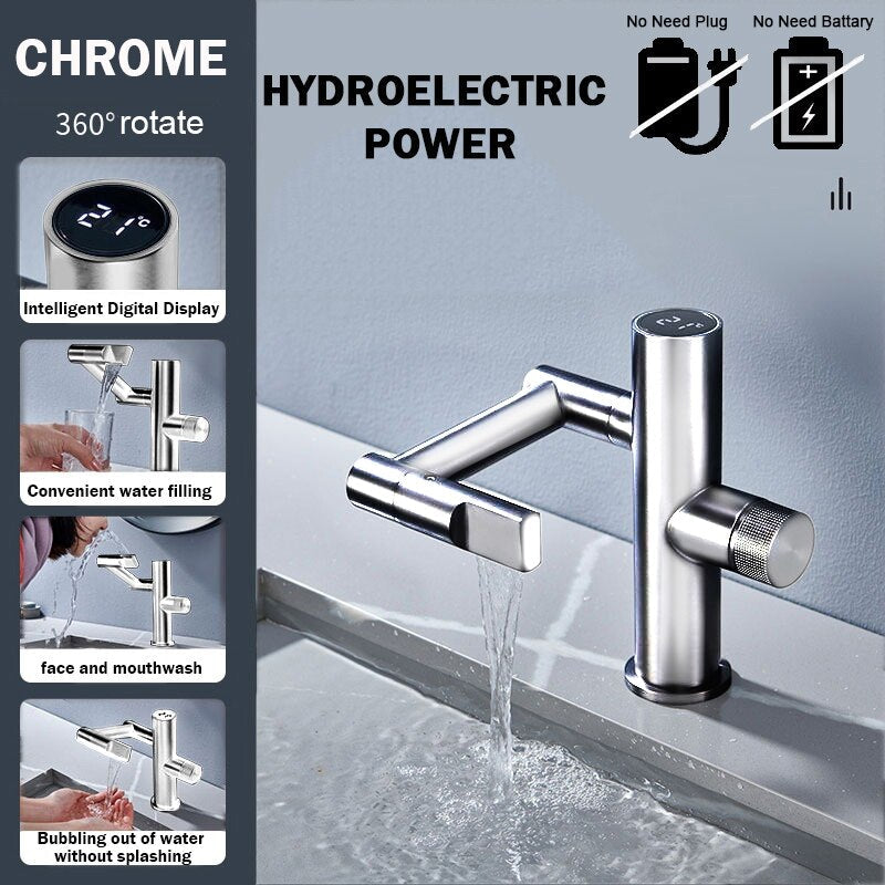 Maliben | Hydroelectric Rotating Modern Smart Waterfall Faucet