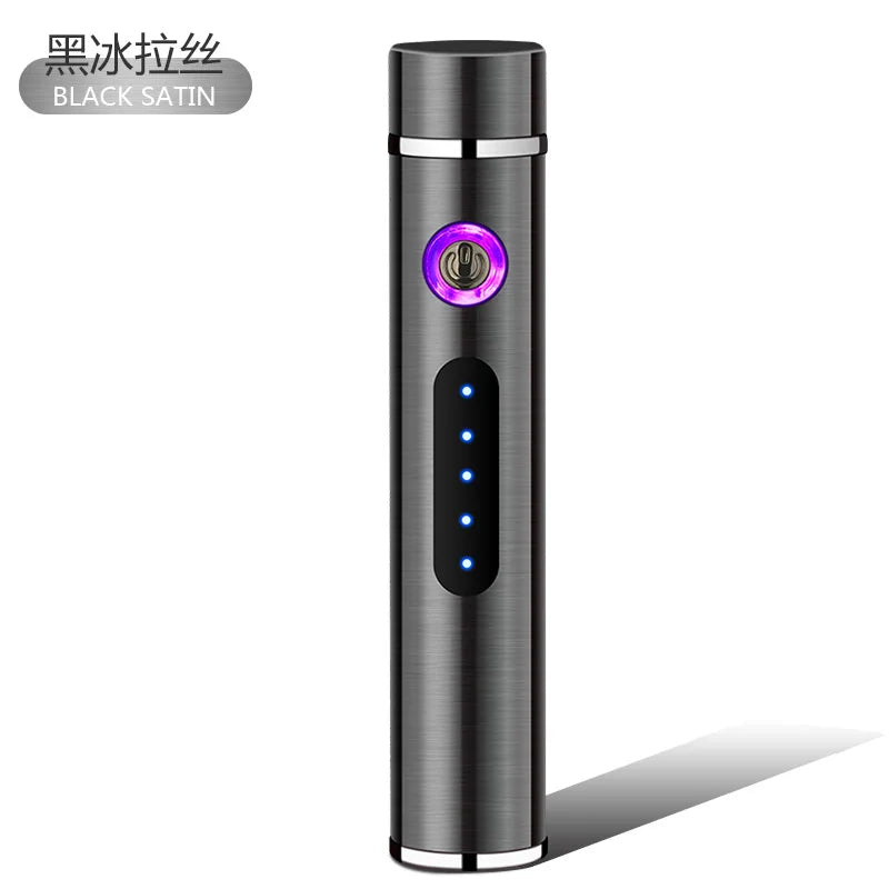 Maliben | Voltrino Cylinder Usb Lighter | Double Arc Technology | Rechargeable & Windproof | Noble Metal Casing For Men